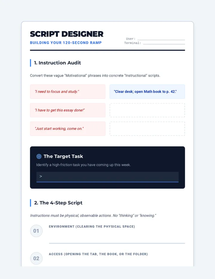 Script Drafting Workbook