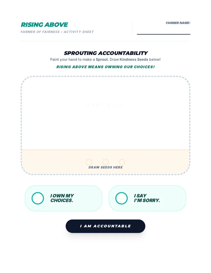 Rising Above Farmer Activity Sheet