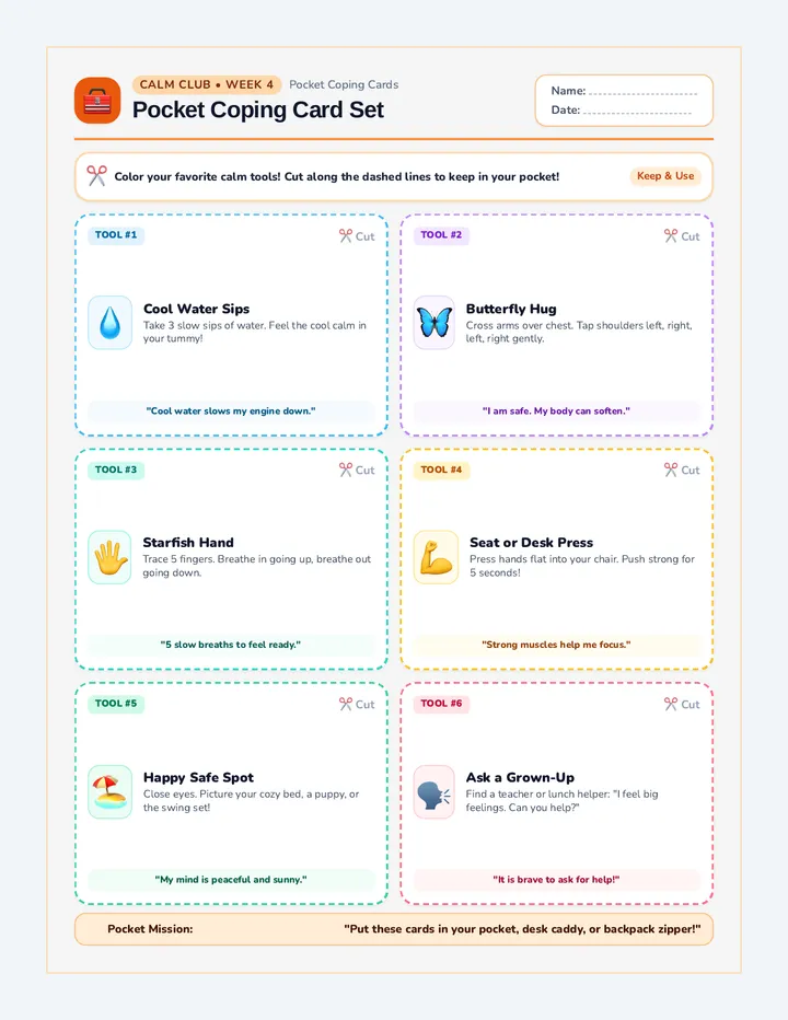 Pocket Coping Card Set