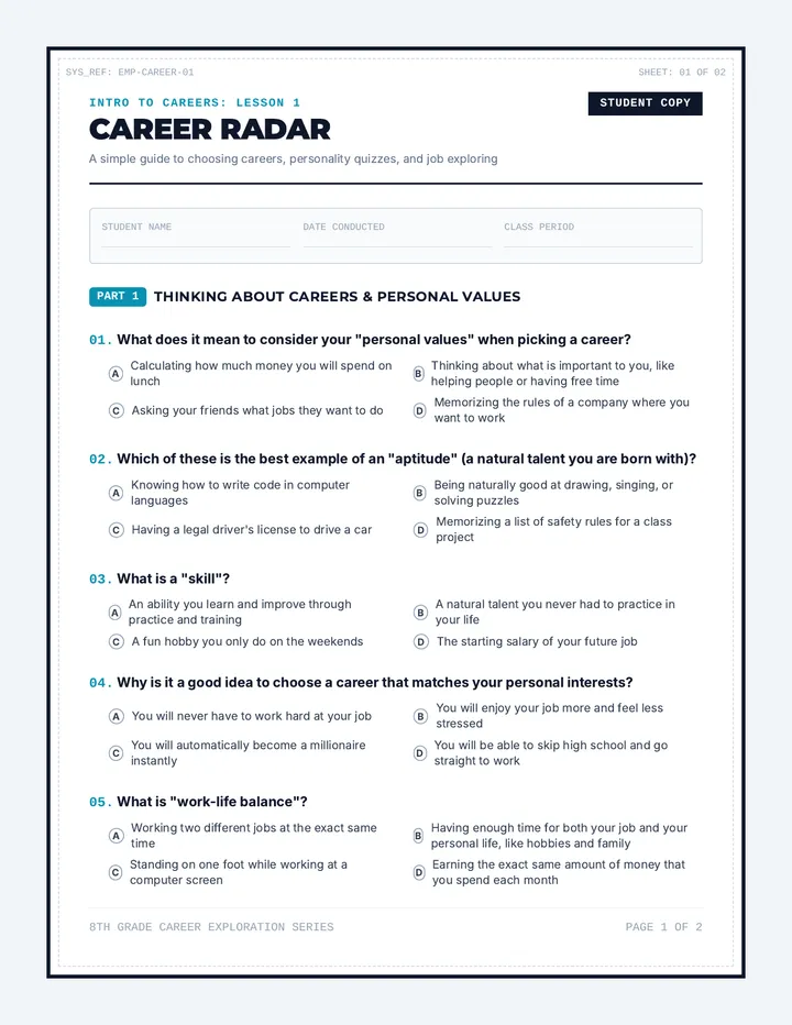 Career Radar Assignment