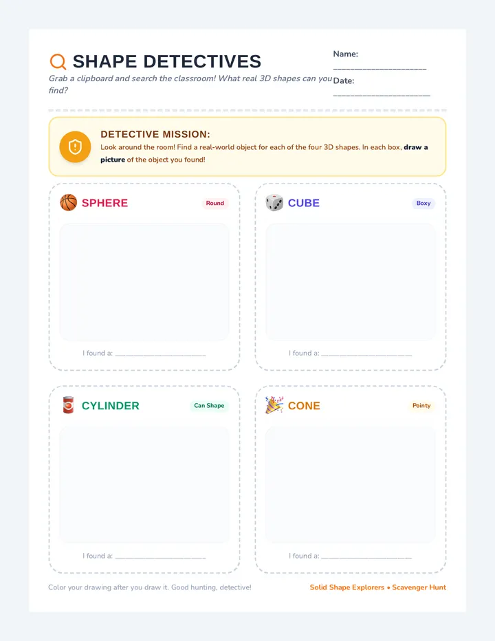 Shape Hunt Worksheet