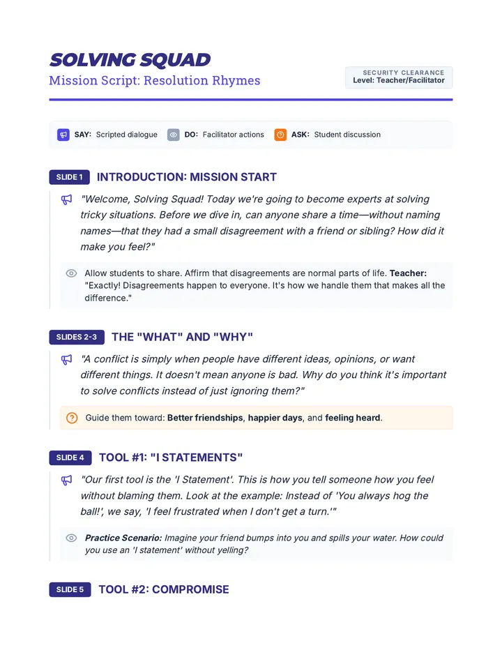 Resolution Rhymes Script