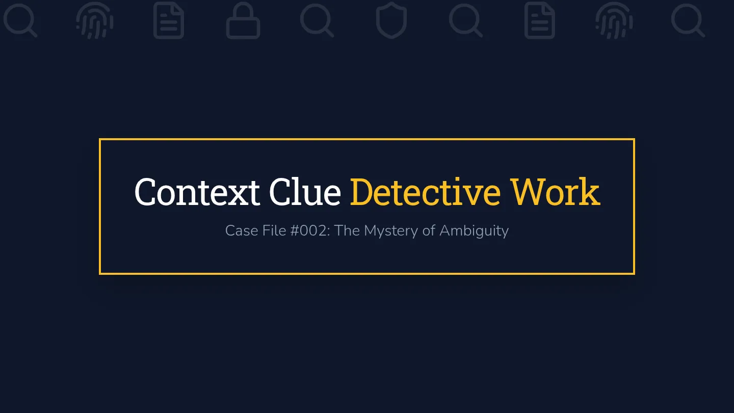 Detective Training Slides