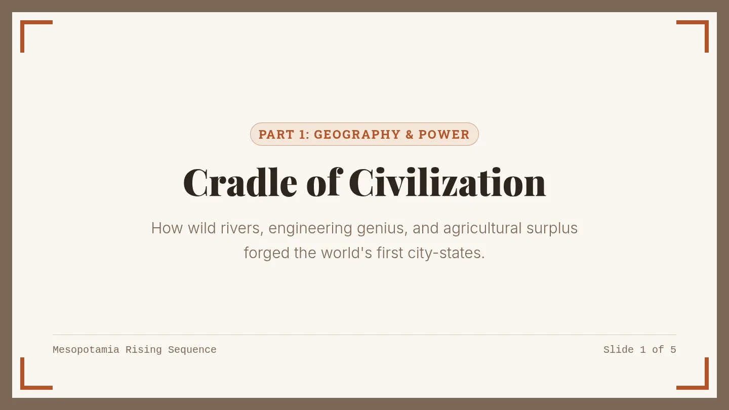 Cradle of Civilization Slides