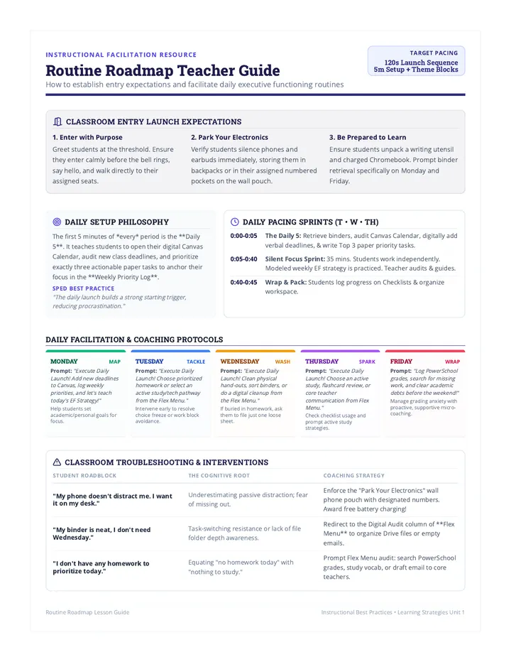 Routine Roadmap Teacher Guide