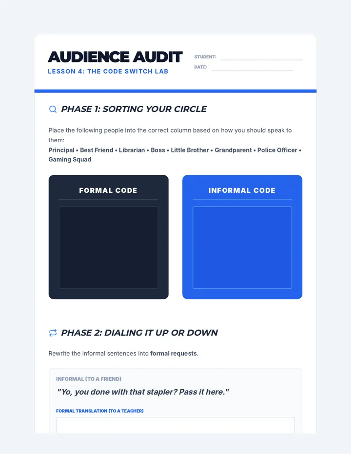 Audience Audit Worksheet