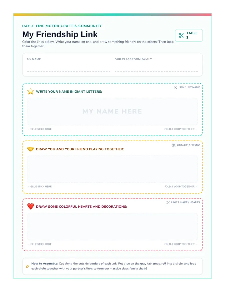 Friendship Chain Strips