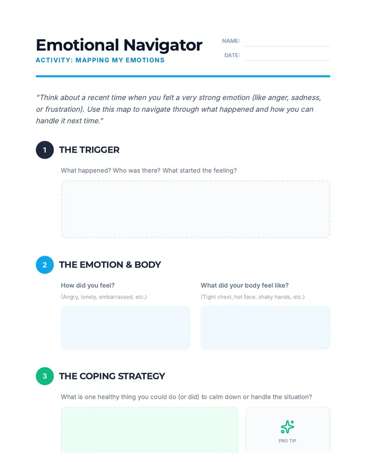 Emotional Navigator Worksheet