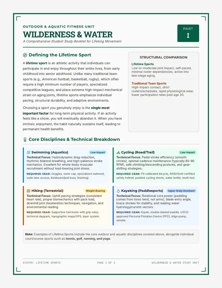 Wilderness and Water Study Guide