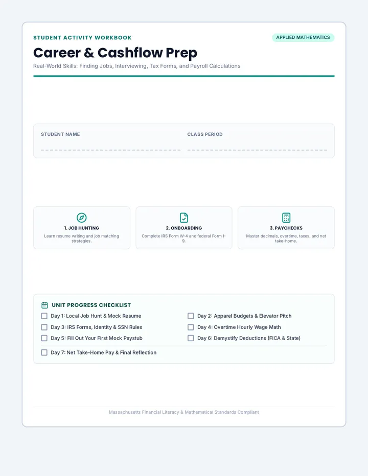 Career and Cashflow Workbook
