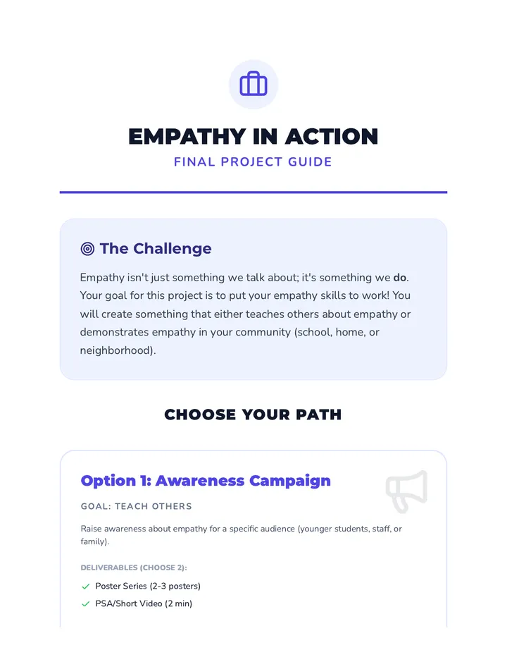 Empathy Action Project Guide