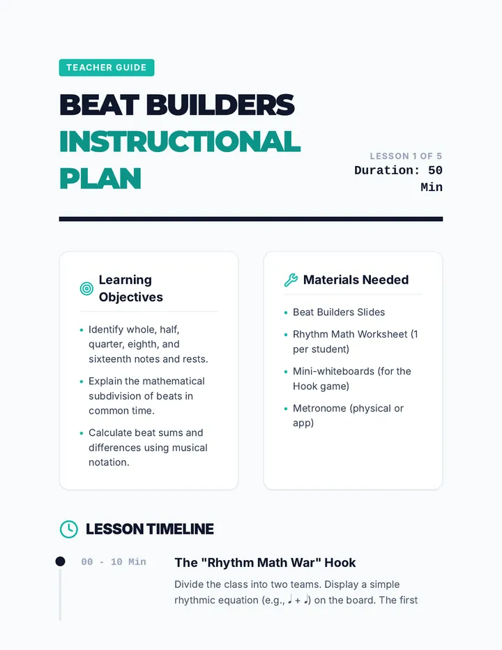 Beat Builders Teacher Guide