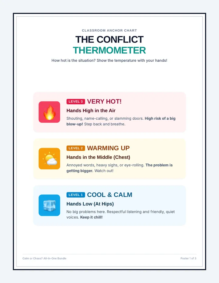 Calm or Chaos Classroom Posters