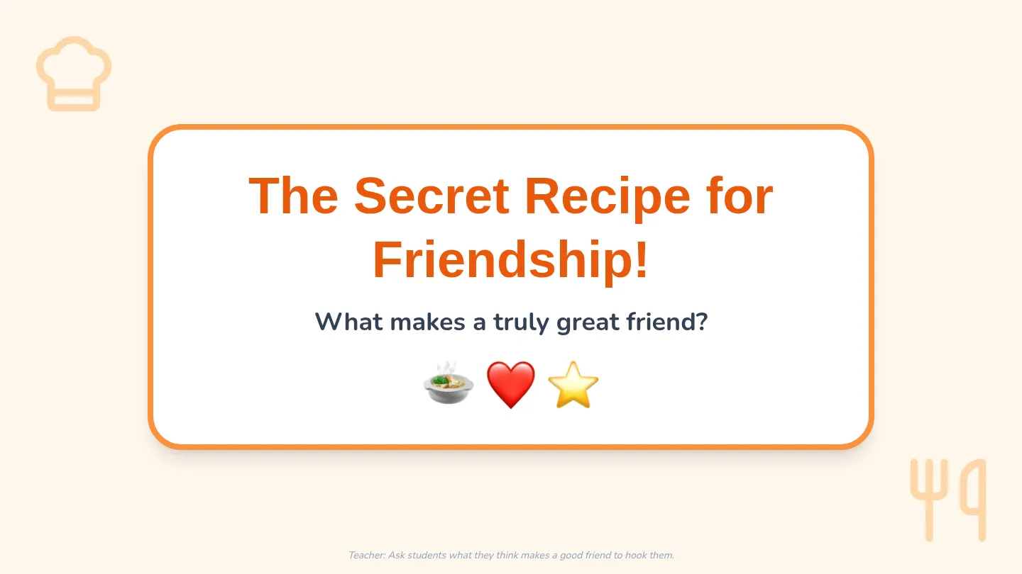 Friendship Recipe Slides