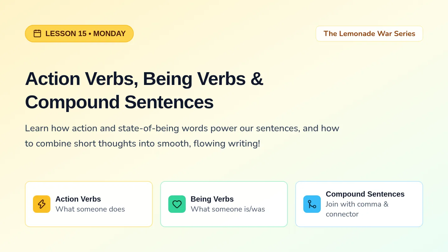 Lemonade Verbs Slides