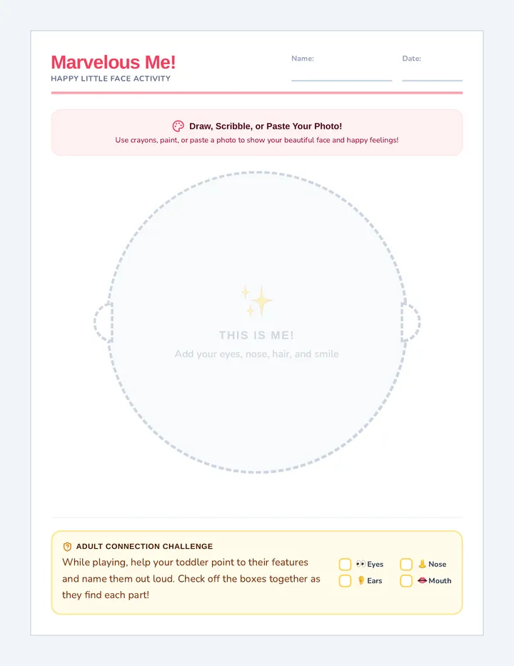 Happy Little Face Worksheet