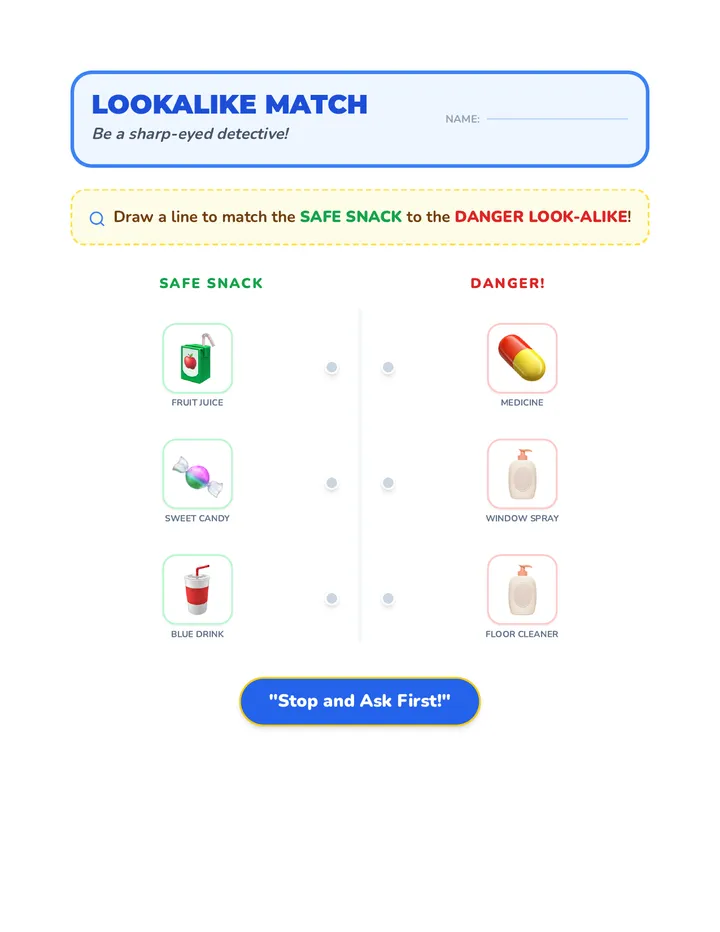 Lookalike Match Worksheet