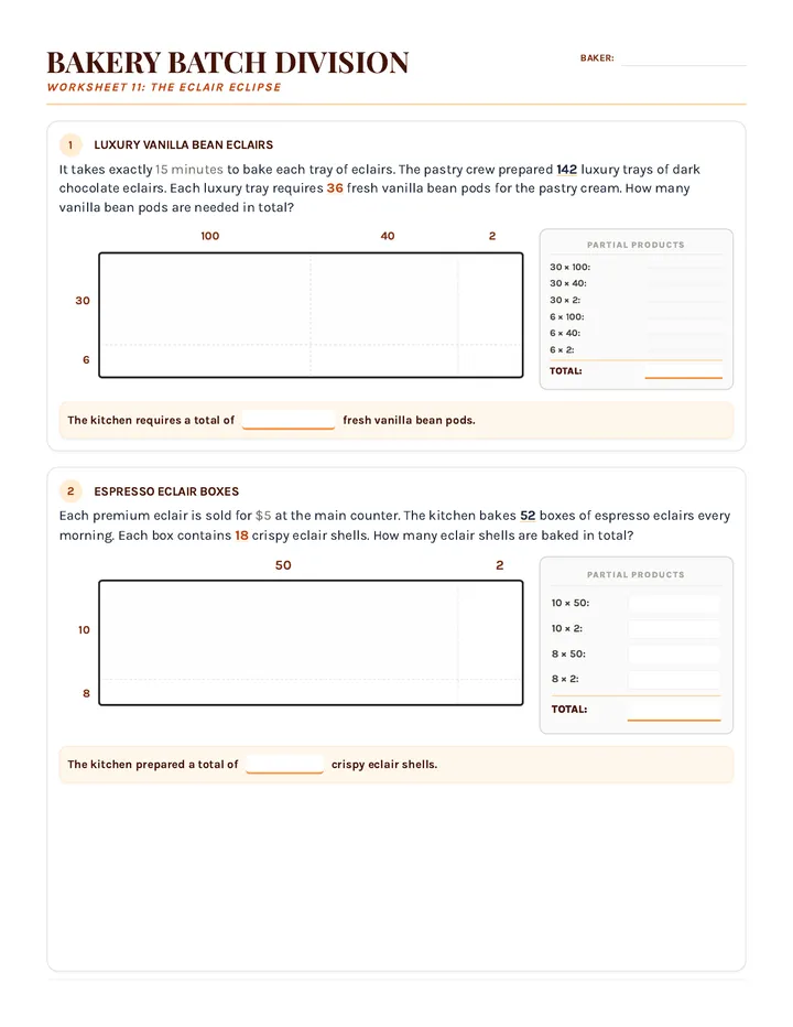 Eclair Eclipse Worksheet