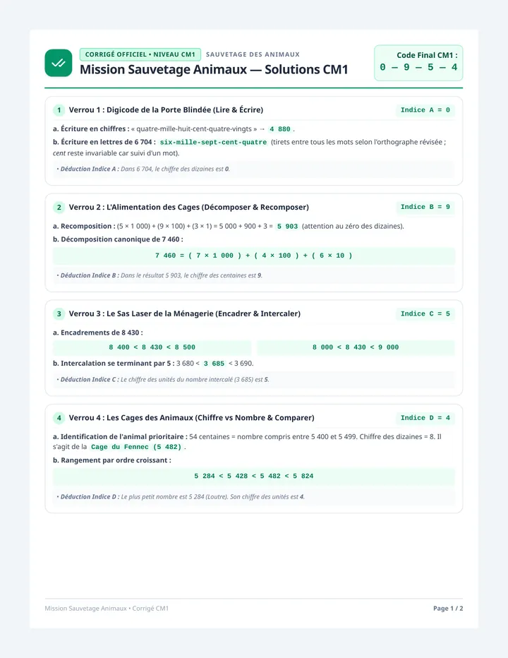 Mission Sauvetage Corrigé Détective