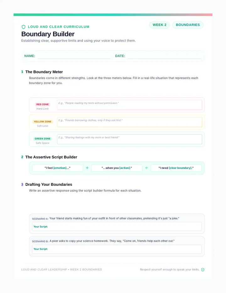 Boundary Builder Worksheet