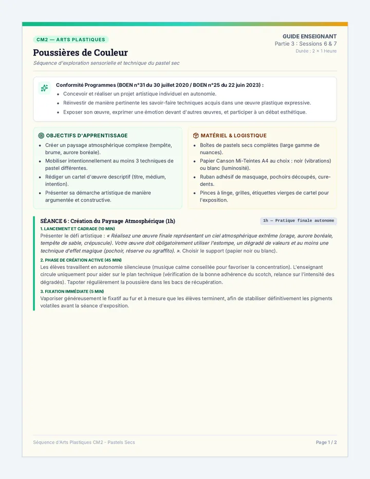 Oeuvre Finale Guide Enseignant