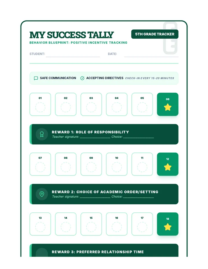 Tally Card Template