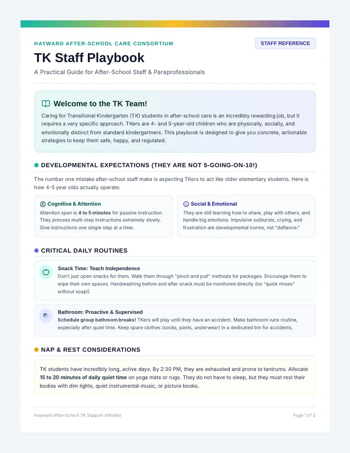 TK Caregiver Handbook