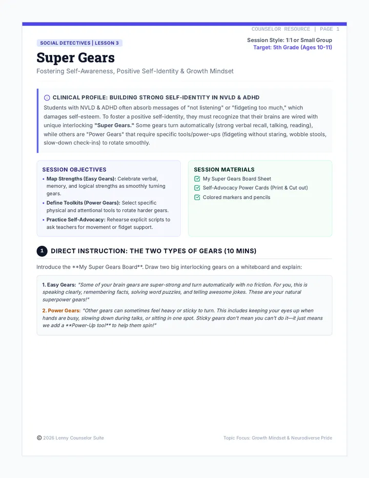 Super Gears Counselor Guide