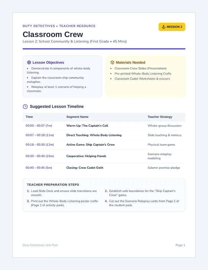 Classroom Crew Teacher Guide