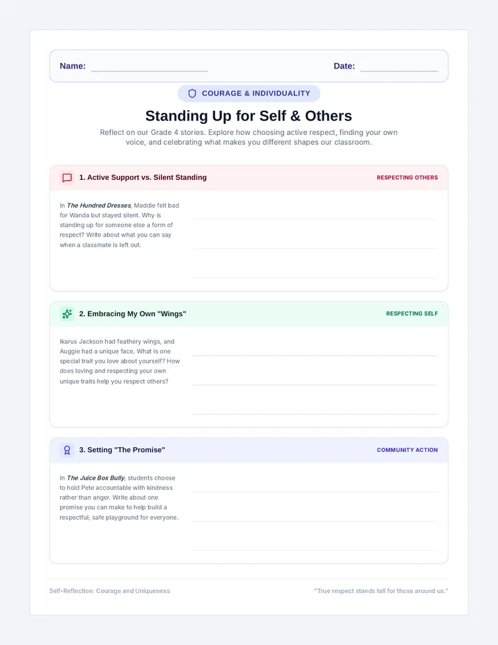 Respecting Uniqueness Worksheet