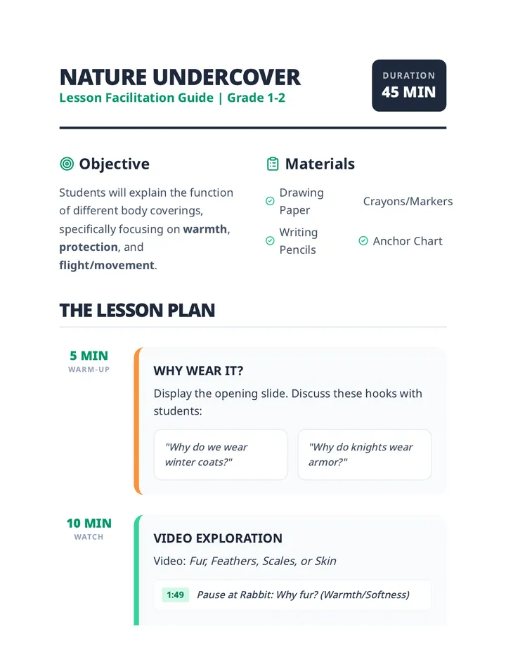 Nature Undercover Teacher Guide