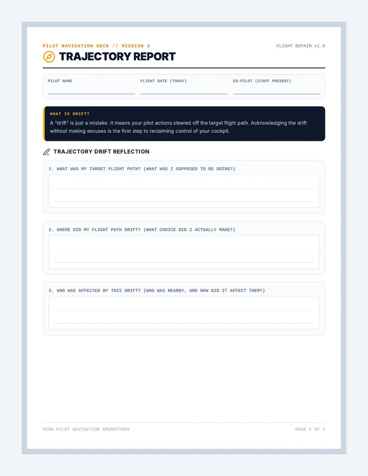 Course Correction Log