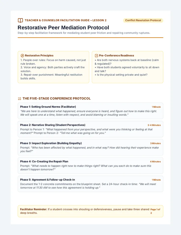 Restorative Circles Teacher Guide