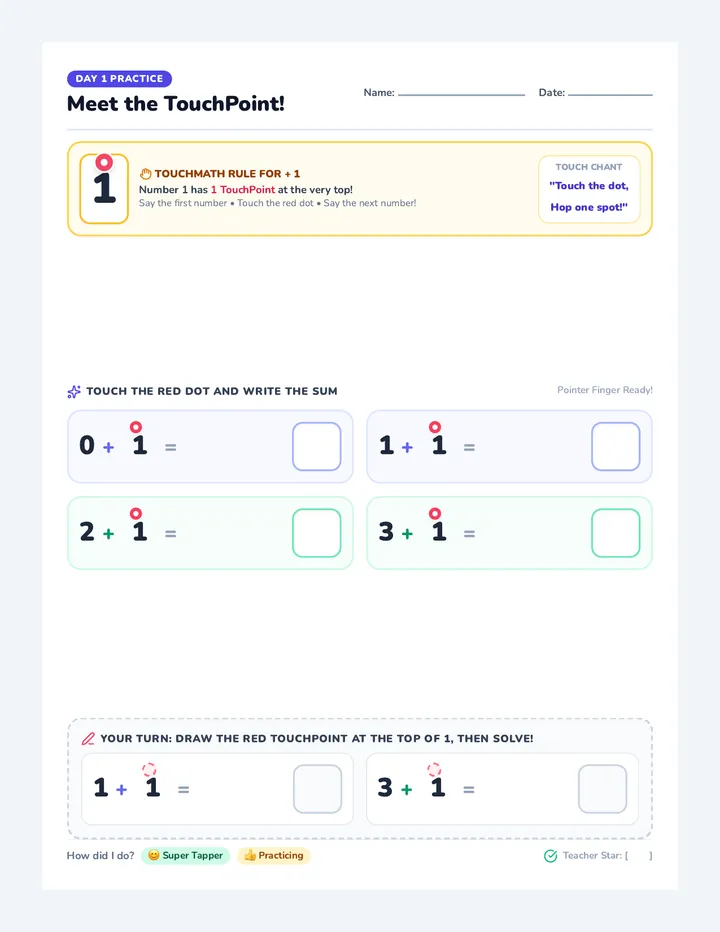 Dot Discovery Practice Worksheet