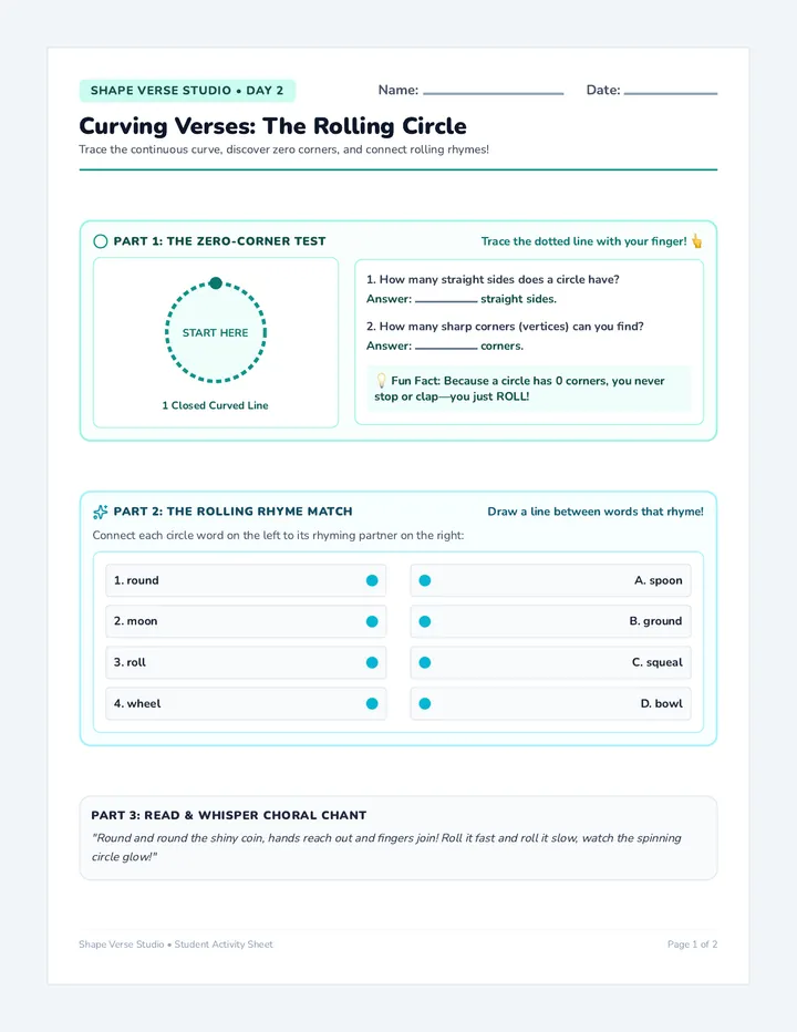 Circle Poetry Activity