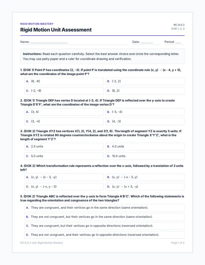Rigid Motion Assessment