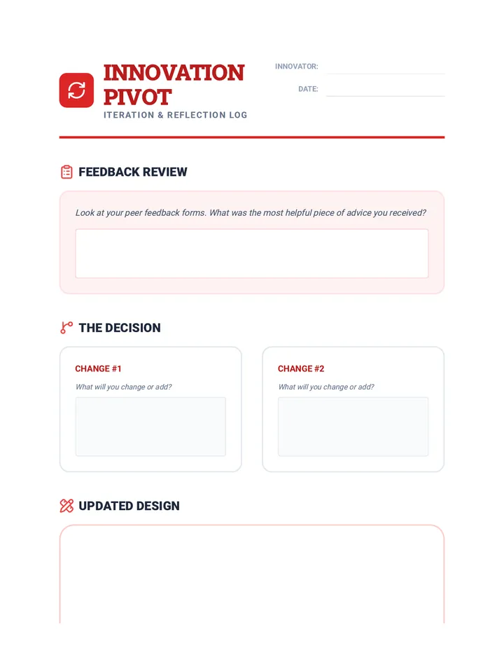 Innovation Pivot Worksheet