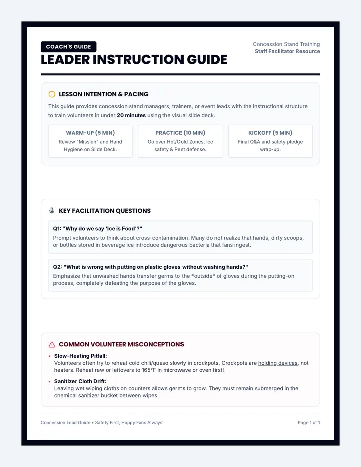 Concession Leader Guide