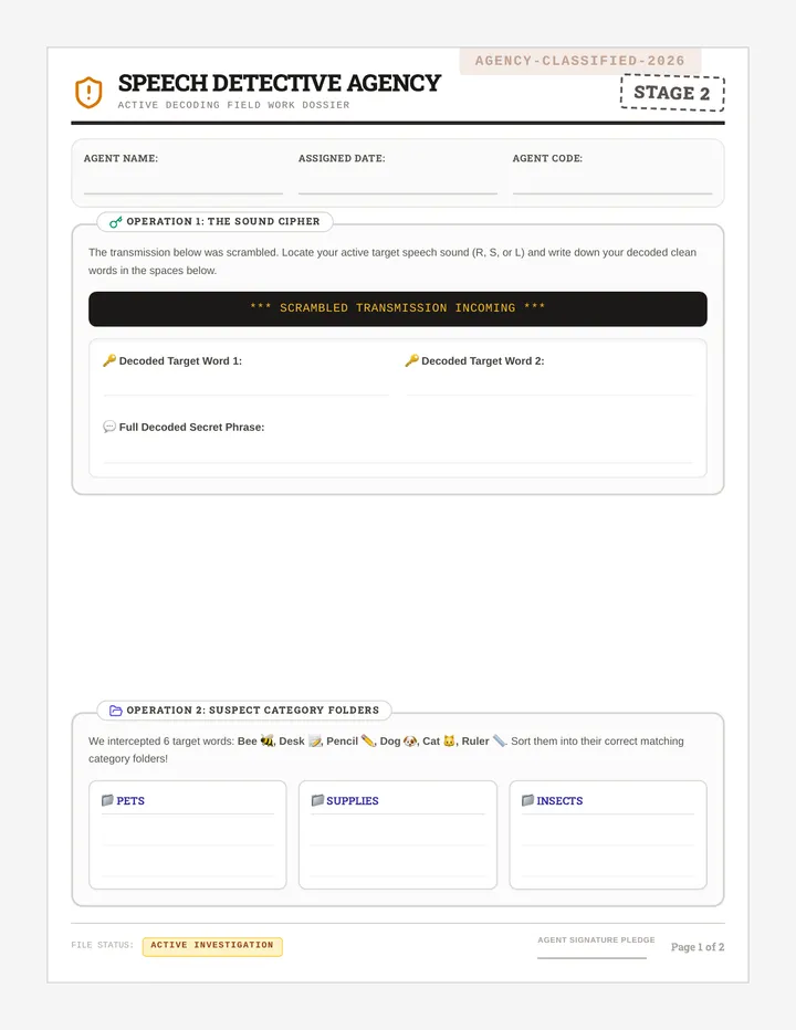 Clue Decoders Worksheet