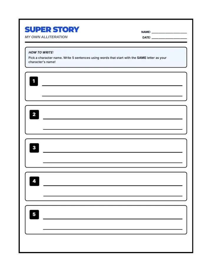Character Twister Worksheet