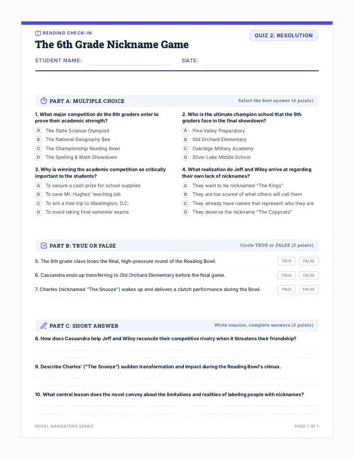 Nickname Resolution Quiz