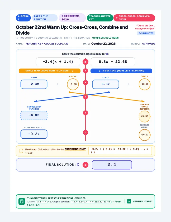 Cross Cross Answer Key