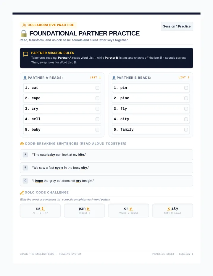 Foundational Keys Practice Handout