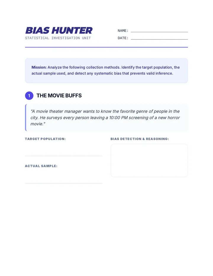 Bias Hunter Worksheet