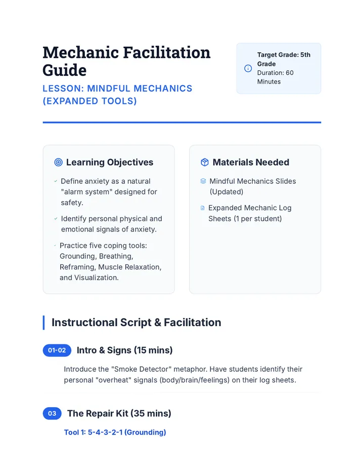 Mechanic Facilitation Guide Updated