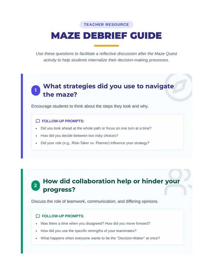 Maze Debrief Discussion Guide