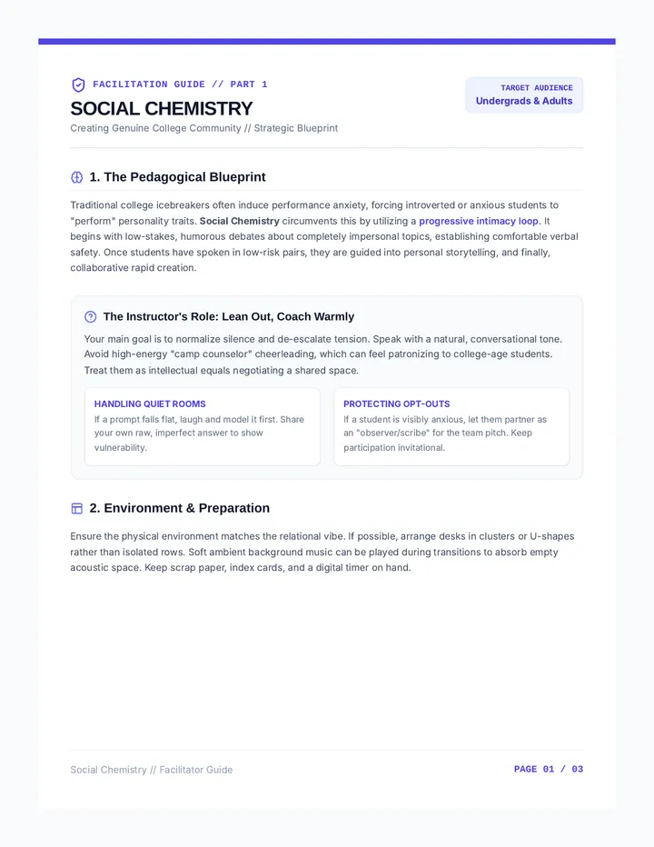 Social Chemistry Teacher Guide