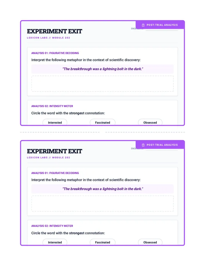 Experiment Exit Ticket