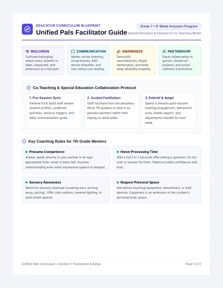 Unified Pals Facilitator Guide