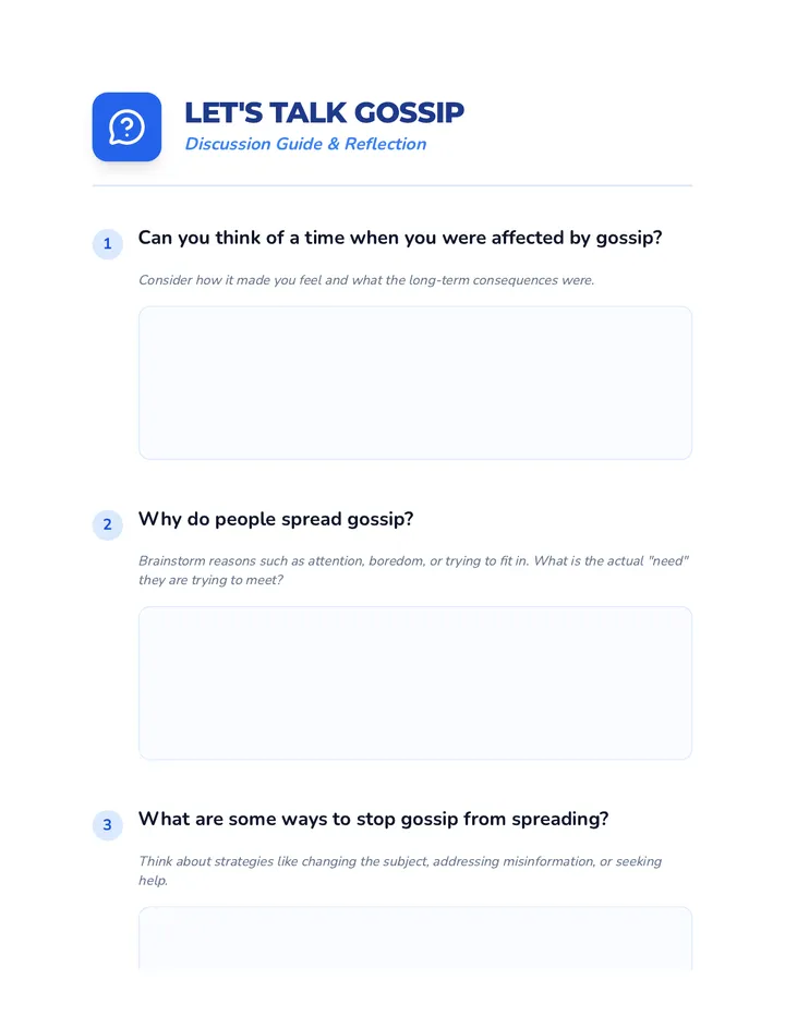 Gossip Discussion Guide